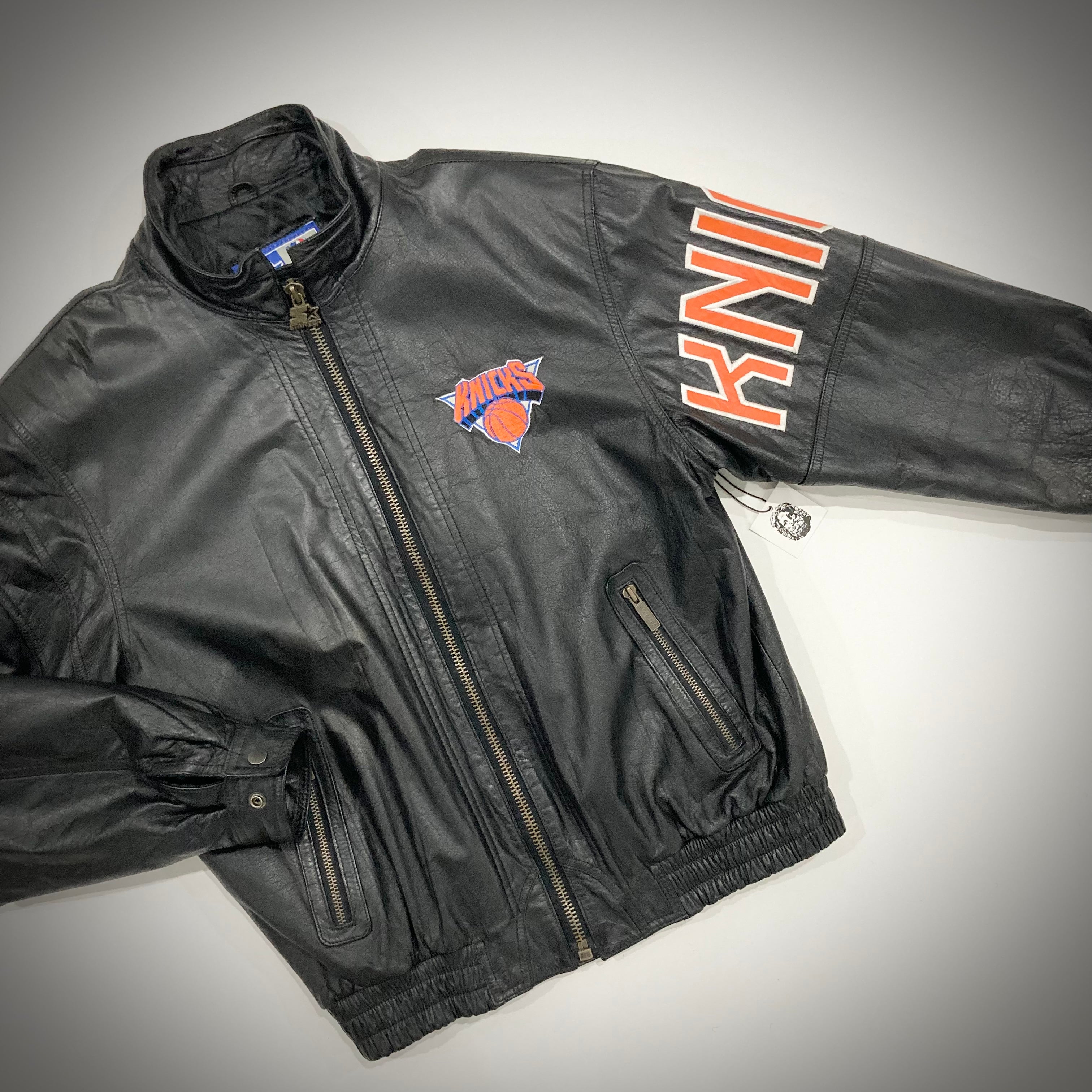 Vintage New York Knicks Starter Leather Jacket