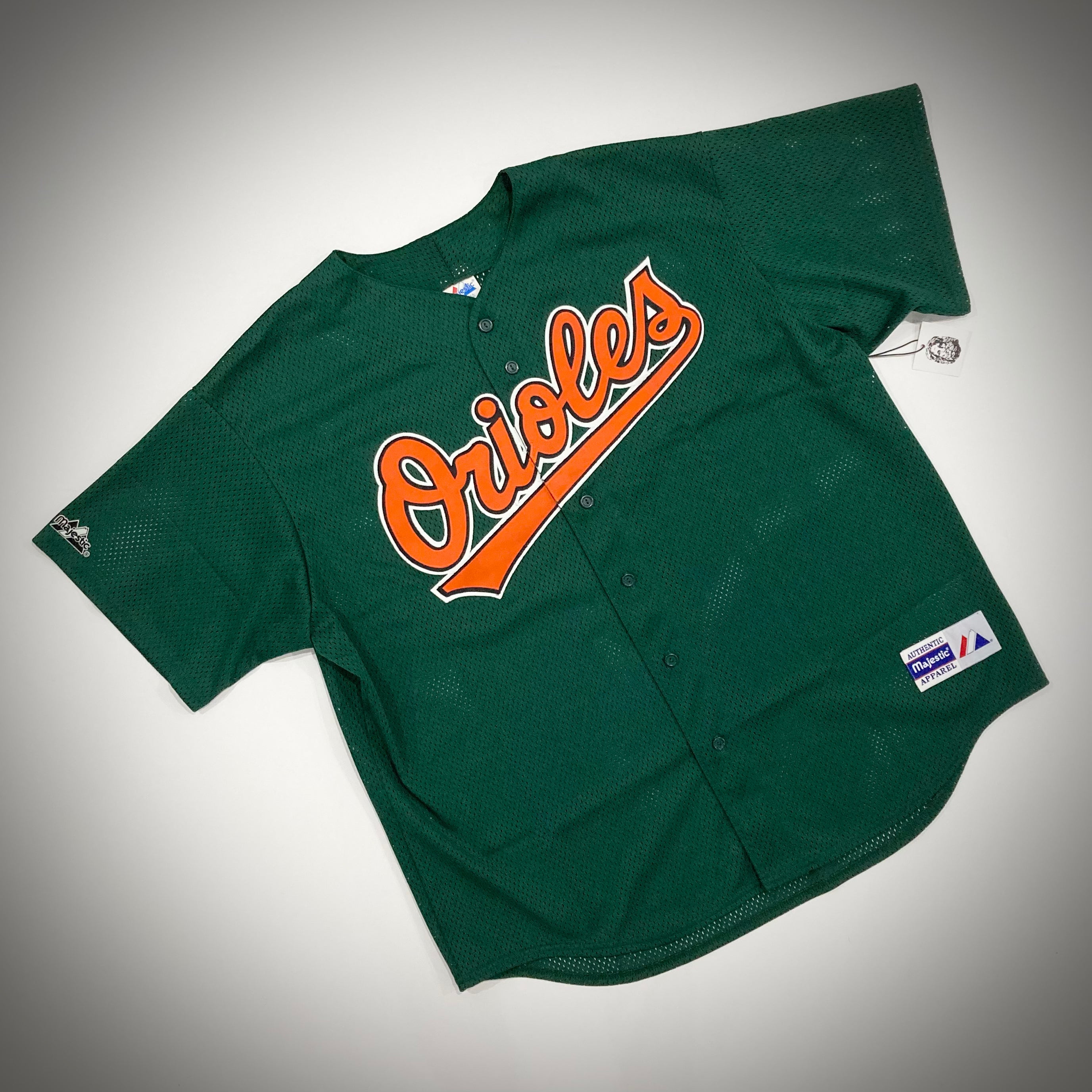 Vintage Baltimore Orioles Brady Anderson Alternate Green Majestic Baseball Jersey